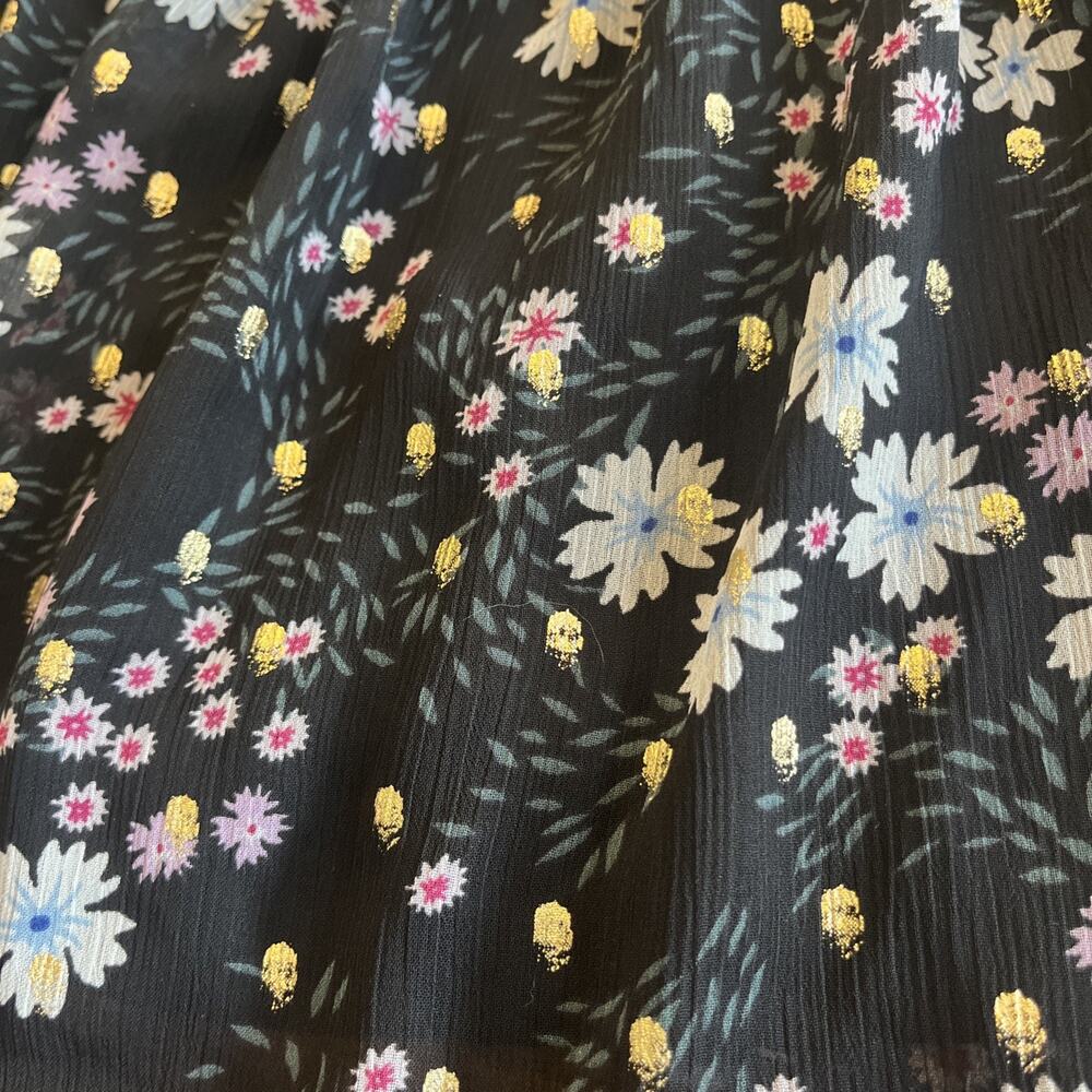 LOFT Black Floral Sleeveless Peplum Blouse - Picture 4 of 8